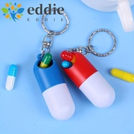 26EDIE1 Travel Pill Box, Key Chain Portable Mini Capsule Medicine Box, Cute Mini Plastic Creative Drug Container Keychain Medicine Storage