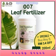 Exclusive to Malaysia🌿 007 Leaf Fertilizer 🌿 ORIGINAL Organic Booster Vitamin Air Murah 叶子肥 BAJA DAUN Tanaman Gardenin