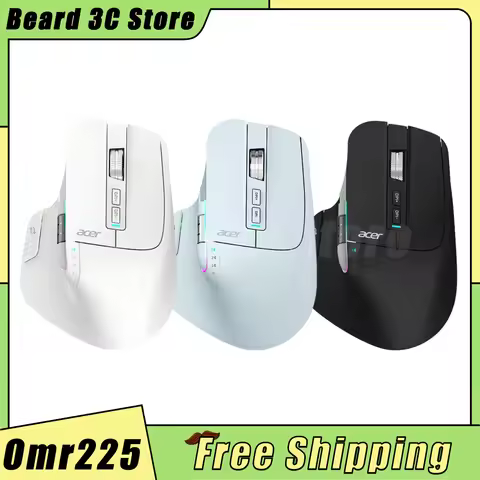 Acer Omr225 Gamer Mouse 3mode Bluetooth Wireless Mouse Dual Scroll Ergonomic Mouse Custom Programmin