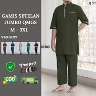 Gamis setelan pria koko kurta  3/4 setelan pria baju dan celana baju muslim pria Qmgs