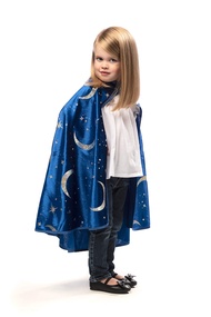 Little Adventures Royal Blue Wizard Costume Cape Age 3+ - Machine Washable Child Pretend Play and Pa