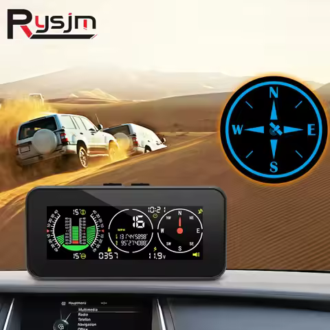 HD M60 M50 HUD Digital Speed Slope Meter Inclinometer GPS Speedometer With Compass 4x4 off road On-b