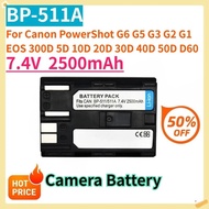 For Canon PowerShot G6 G5 G3 G2 G1 EOS 300D 5D 10D 20D 30D 40D 50D D60 7.4V 2500mAh BP-511A BP-511 R