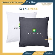 NUTRILITE Amway Health & Wellness - Square Sofa Throw Pillow Bantal With Woven Orimono Cushion Cover