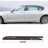 2PCS For BMW M Performance sticker 3 5 Series F30/10 f01 f02 320i 520i E60 F22 F23 Side Skirt Decals