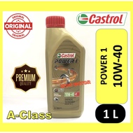 CASTROL POWER 1 10W-40 ENGIN OIL API SN JASO MA2 POWER1 ENGINE OIL 10W40 10W 40 MINYAK ENGIN 4T OIL 