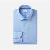 OLYMP Level five Shirt เสื้อเชิ้ตผู้ชายแขนยาว ทรงพอดีตัว สีฟ้า ยืดหยุ่นได้ดี (03T1DB) WINT25