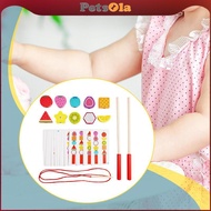 [PETSOLA] Fine Motor Skills Toy Beads Stacking Educational Learning Kids Toy Portable for Basic and 