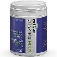 ITL Health Vitamin D3 K2 Magnesium & B12 Supplement | Plant Based Vitamin D 500iu, K2 MK7 20mcg, Ele
