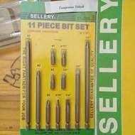 MATA 11pcs Long Sellery Bit Set Magnetic Screwdriver Drill Bit Set