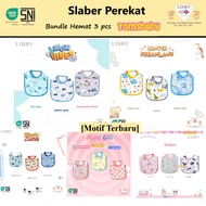 [TOMS] [SAVING BUNDLE 3pcs] LIBBY (3pcs) Baby Adhesive BIB Slaber Baby Bib Baby Stuff Latest Motif W