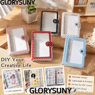 GLORYSUNY A7 Binder Cover, A7 PVC Polka Dot  Binder, Multi-functional Polka Dot  Photocard Holder Al