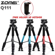 Zomei Professional DSLR Tripod & Pan Head Q111 + Smartphone Holder