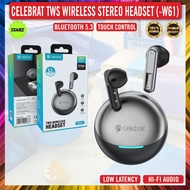 Celebrat TWS Wireless Stereo Headset / Bluetooth 5.3 Hi-Fi Stereo Earphone (W61)