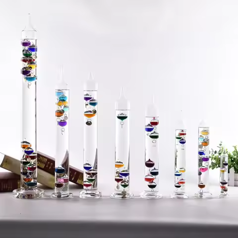 Roman Column Galileo Suspended Colorful Ball Physical Thermometer Creative Ornaments Holiday Birthda