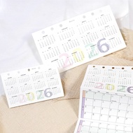 Fromthenon 2026 Calendar A6 A7 M5 Colorful Yearly Monthly Planner Refills with Calendar 8 Fold Desig