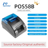 printer thermal bluetooth mini Printer Kasir alat print cetak struk dari hp USB+BT+RJ11 Support Andr