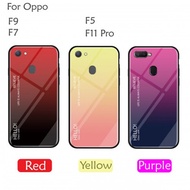 Oppo F9 Oppo F5 Oppo F7 F11 Pro Case Cover Casing Aurora Tempered Glass