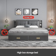 Storage Solid Wooden Bed Frame Tatami Storage Bed Single Bed Double Bed Small Bed Full Bed