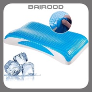 Summer Gel Cooling Pillow Silicone Gel Pillows Memory Foam Pillow Summer Ice-Cooling Neck Ice-Cool Cervical Vertebra Orthopedic Healing Cushion With  Cooling Pillowcase