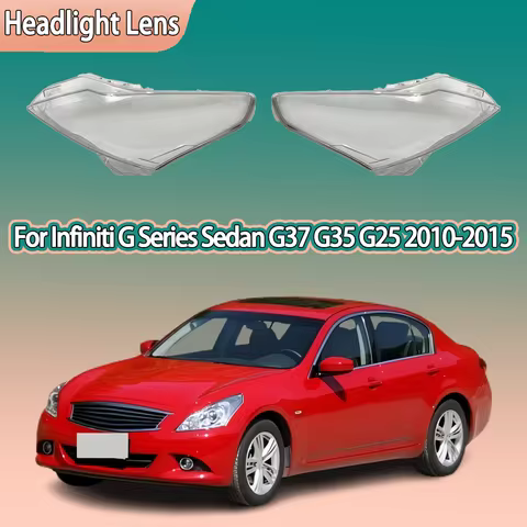 For Infiniti G Series Sedan G37 G35 G25 2010 - 2015 Headlamp Cover Headlight Shell Lens Plexiglass T