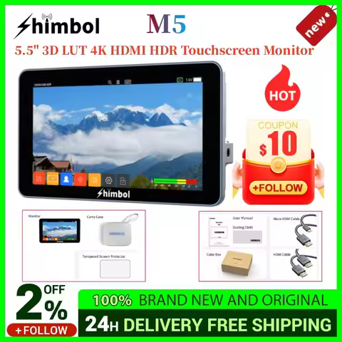 Shimbol M5 5.5" 3D LUT 4K HDMI HDR Touchscreen Monitor Professional On-camera Monitor``