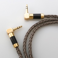 16 Core 7N OCC 3.5mm right Angled male to 3.5 mm angled aux male audio input cable speaker line  for