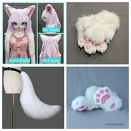 MRIWG Fursuit Kigurumi Headsets Furry Cosplay Comiket Furries Rubbit ตุ๊กตาแมวทับทิมชุดรองเท้ามีหางถ