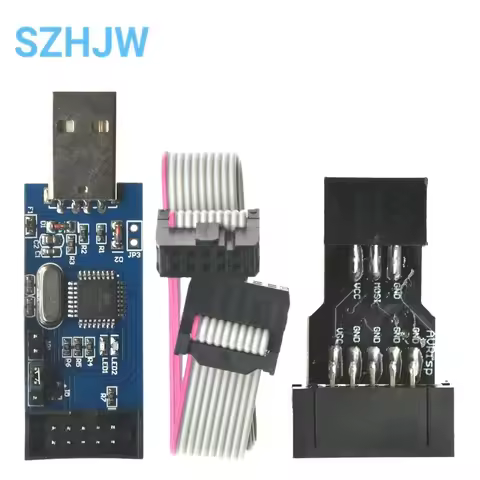 USBASP AVRISP AVR Programmer AVR ISP USB ASP ATMEGA8 ATMEGA128 Support Win7 64 Board BTE13-006
