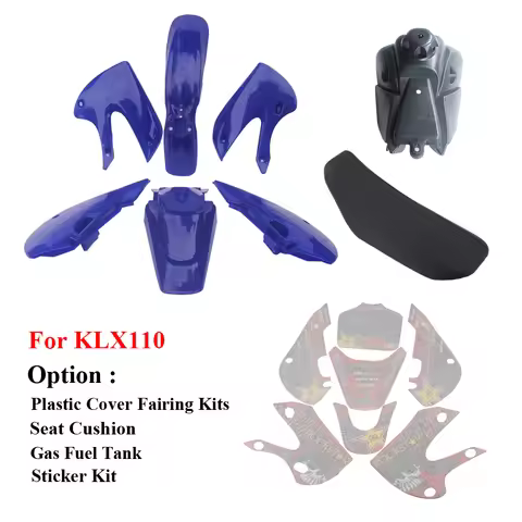 Plastic Fender Fairing Kit Full Body Cover Fenders Mudguard Seats Cushion Gas Fuel Tank For Kawasaki
