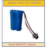 DC99 Battery 14500 black socket 3pin RC Car 7.4V 3000mAh Remote Toy