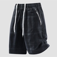 Men's Summer Plaid Print Loose Plus Size Casual Shorts Thin Breathable Cargo Beach Shorts L-6XL for 