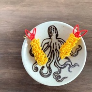 【炸蝦天婦羅】水引耳環 炸蝦 海老天 蝦