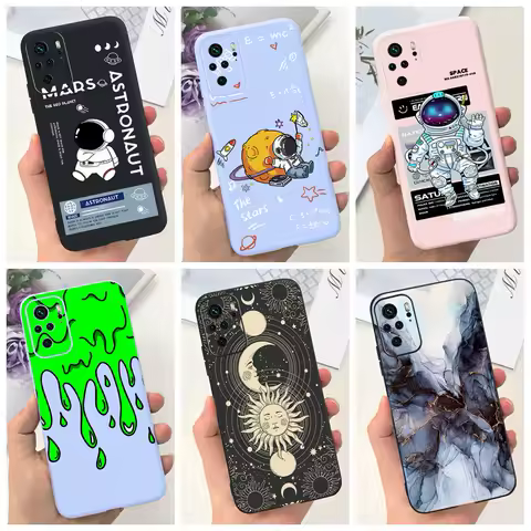 For Xiaomi Redmi Note 10 Pro Case Fashion Astronaut Silicone Soft Cover For Redmi Note 10 Note 10S C