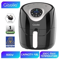 Giselle 4.8L Digital Air Fryer with Touch Control Timer Temperature Control - Black KEA0202