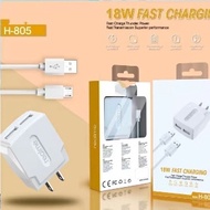 H805 DUAL OUTPUT CHARGER ON HAND TYPE C ANDROID V8 CHARGER 18W OTPUT ON HAND