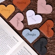 SG Leather bookmark engraved name Christmas teacher student colleague