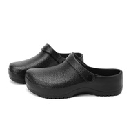 2023 Clogs for Chef Shoes for Men Kitchen Shoes-Non-slip &amp; Oil-proof Slip on Cook Shoes Black Formal Safety Work Shoes for Men Hospital Operating Room Lab Medical Half Slippers Casual Garden Shoes Plus Size 39-45