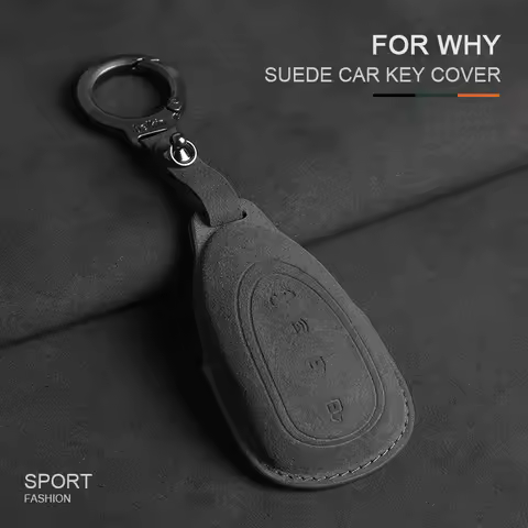 Suede Car Key Cover For WEY 23 Coffee 01 LatteDHT-PHEV WEY 07 80 Car Key Decorative Protective Case 
