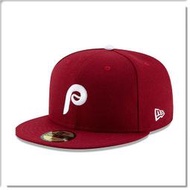 【ANGEL NEW ERA】NEW ERA MLB 費城 費城人 59FIFTY 復古 正式球員帽 酒紅色 棒球帽