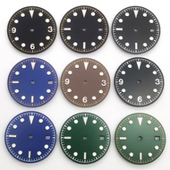 30.5mm Dial green luminous suitable NH35/NH36/Miyota8215Movement Watch Modification Parts