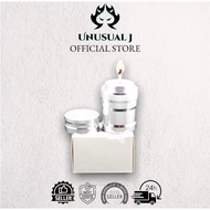 Unusual J Genuine silver metal alcohol lamp mini portable silver