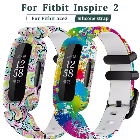 New Wrist Strap Silicone Bracelet For Fitbit Ace 3/inspire 2 Smart Watch Band Bracelet Replacement K