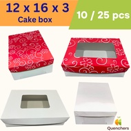 Quenchers 12x16x3 Cake Box (10pcs / 25pcs)