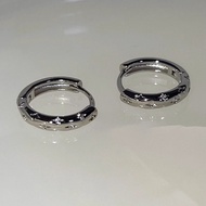 Df [4533 People Praise] S999 Sterling Silver Four-pointed Star Earrings New Style Niche Design All-m