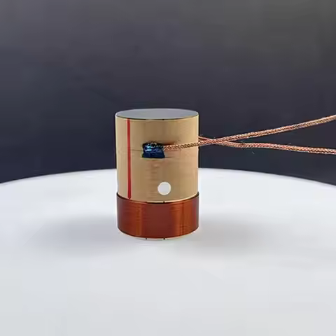 4ohm GHXAMP Bass Coil 25.5mm White Aluminum 25.5 Core 2-layer Wire Speaker Accessories with Lead Wir