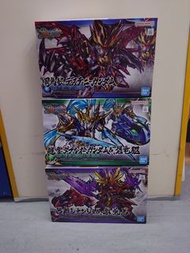 三盒 $240 全新 Bandai Gundam 高達模型 三國創傑傳 07 趙雲OO高達碧龍驅, 08 呂布新安州赤兔馬, 24 司馬懿命運