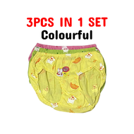 3Pcs Baby Girl Underwear Cotton Soft Kid Panties Seluar Dalam Gadi underpants Children Panty 2-12yea