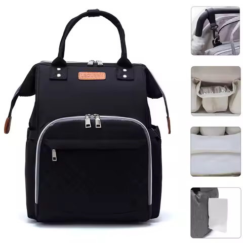 Original LEQUEEN Mommy Diaper Bag For Baby Stroller Backpack Waterproof Large Capacity Portable Trav
