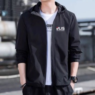 Work Jacket Men's Construction Site Work Windproof Waterproof Clothes Spring Jacket Hooded Jacket Di